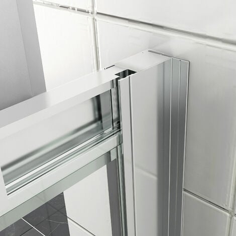SONNI Duschkabine 90x90 Rund Duschabtrennung viertelkreis Schiebetür Dusche ESG Glas