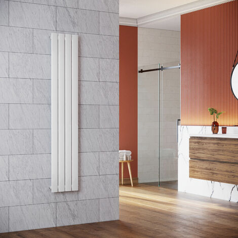 SONNI Design Paneelheizkörper Weiß Flachheizkörper Vertikal Einlagig 1600x308mm