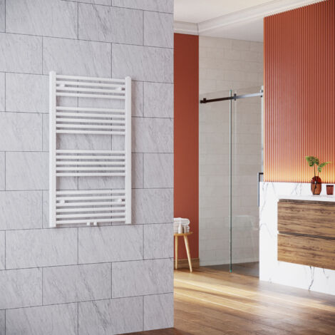 SONNI Handtuchtrockner Bad Badheizkörper Heizkörper Mittelanschluss Handtuchwärmer Weiß 1000x600mm
