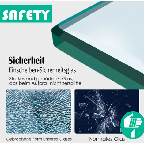 SONNI Duschkabine Eckeinstieg Dusche Schiebetür Duschabtrennung Duschwand Schnellfreigabefunktion ESG glas 90x90x185cm