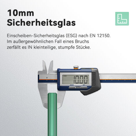 SONNI 80x200cm Walk in Duschwände schwarz matt Dusche Duschabtrennung mit 10mm Nanobeschichtung glas mit Haltestange