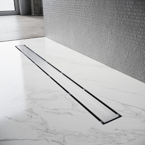 SONNI Edelstahl Duschrinne Bodenablauf Abflussrinne 90cm