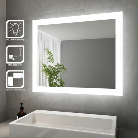 SONNI Badspiegel LED Beleuchtung Badezimmerspiegel mit LED