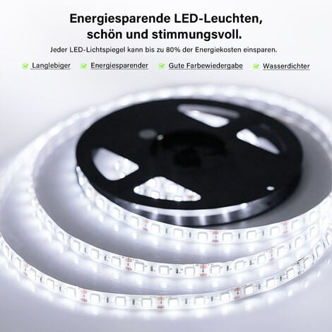SONNI Badspiegel LED Beleuchtung Badezimmerspiegel mit LED Beleuchtung Wandspiegel Lichtspiegel 60x50cm,Energiesparender,IP44