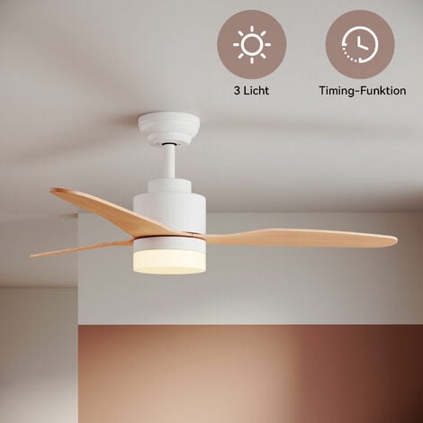 42" Deckenventilator mit Beleuchtung Fan LED Licht Fernbedienung Lüfter Licht DE 