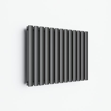 SONNI Design Flachheizkörper Horizontal Heizkörper wohnzimmer Heizung Röhrenheizkörper Anthrazit 600x770mm,Doppellagig,978 Watt,15-22m²