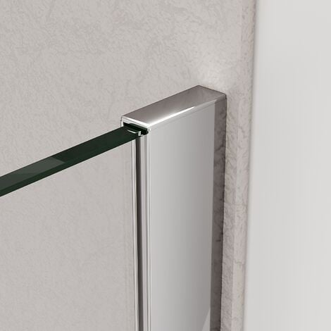 SONNI Duschwände walk in glaswand für dusche,8 mm nano Beschichtung ESG glas Duschabtrennung mit Stabilisator 90x200cm