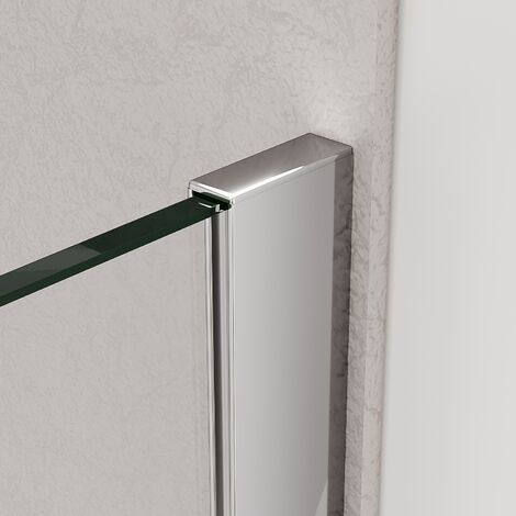 SONNI Duschwände walk in glaswand für dusche,8 mm nano Beschichtung ESG glas Duschabtrennung mit Stabilisator 75x200cm