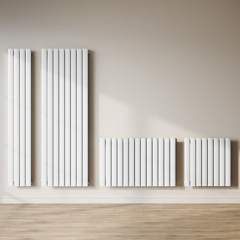 SONNI Design Flachheizkörper Paneelheizkörper Weiß 630x619mm Horizontal Doppellagig 709 Watt