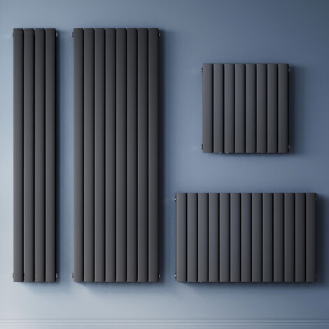 SONNI Design Flach Heizkörper Paneelheizkörper Anthrazit Vertikal/Horizontal,Einlagig/Doppellagig 630x619mm Horizontal Einlagig 467 Watt