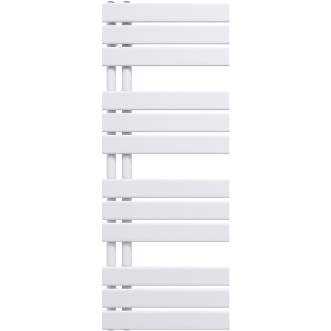 SONNI Handtuchwärmer heizkörper Handtuchtrockner Panel Vertikale Badheizkörper Seitenanschluss Handtuchhalter Weiß 1038x400mm