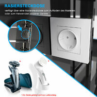 SONNI LED Spiegelschrank 2türig 70 x 65 x13cm Badezimmerspiegel