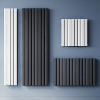 SONNI Design Heizkörper Flachheizkörper Paneelheizkörper Weiß Doppellagig 630x1004mm Horizontal