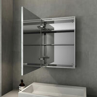 SONNI Bad Spiegelschrank mit Beleuchtung LED Licht Badezimmer Spiegelschrank Bad Hängeschrank mit Beschlagfrei 50 x 70 cm