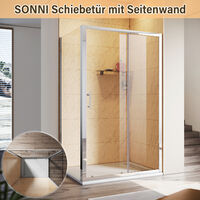 SONNI 120x70cm Duschkabine Schiebetür Duschabtrennung Duschkabine