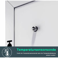 SONNI Badspiegel LED Beleuchtung Badezimmerspiegel mit led Wandspiegel 120x60cm,Touch,Uhr,Temperaturanzeige,IP44 Energiesparend