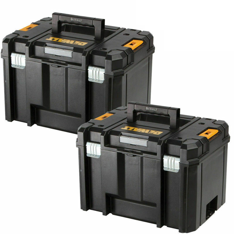 Dewalt TSTAK VI Deep Tool Storage Case Heavy Duty 23L Twin Pack