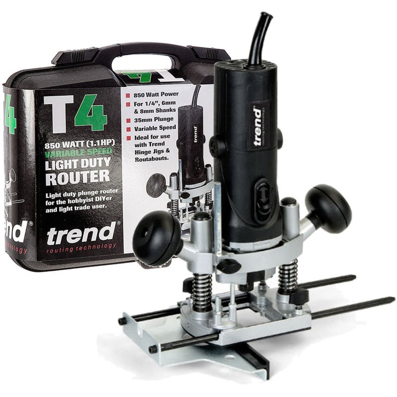 1200W 6.35mm Plunge Router with Accessories and Kitbox