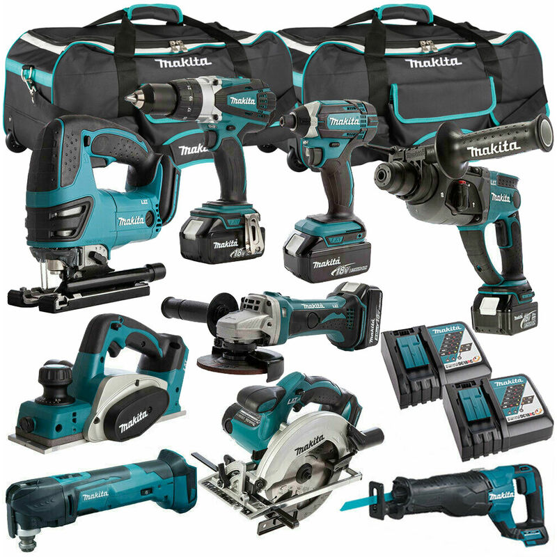 Makita 18V Piece Power Tool Kit with x 5.0Ah Batteries  Charger  T4TKIT-313:18V