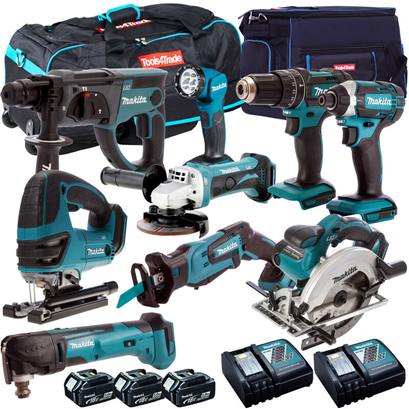 Makita 18V Piece Combo Kit with x 5.0Ah Batteries  Charger  T4TKIT-196:18V