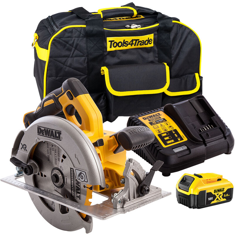 Dewalt DCS570P1 18V Brushless 184mm Circular Saw with 1 x 5.0Ah