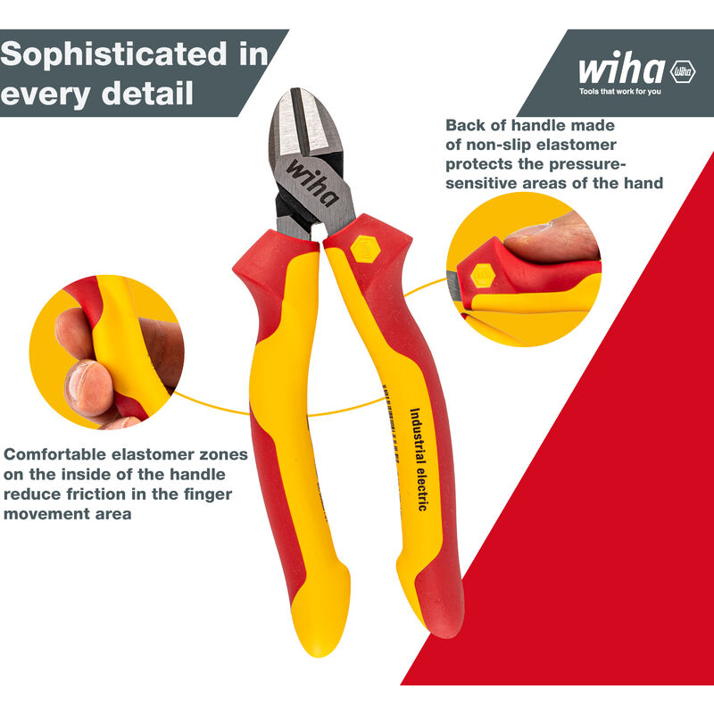 Wiha WHA38637 Industrial Electric Pliers Set, 3 Piece