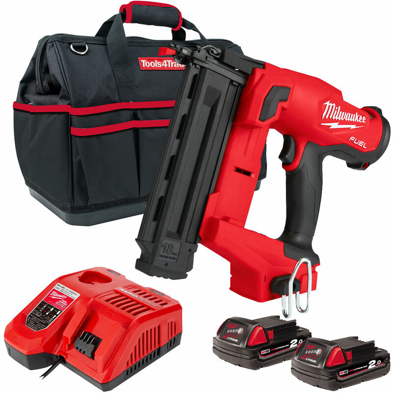 Milwaukee M18FN18GS 18V Brushless Second Fix Finish Nailer with 2