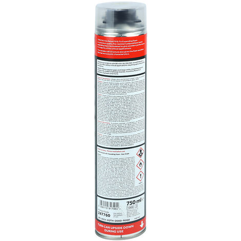 Timco 247760 Fix And Fill Expanding PU Foam (B1) - Gun Grade 750ML