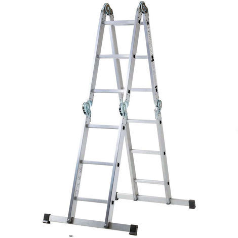 Details about   Excel Heavy Duty 12 Tread Steel Multi Purpose Combination Ladder Black Platform 