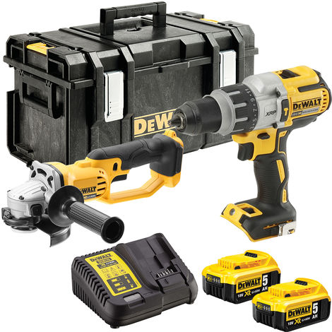 DeWalt DCK278P2 18V Twin Kit with 2 x 5.0Ah Batteries & Charger in Toughsystem Kit Box