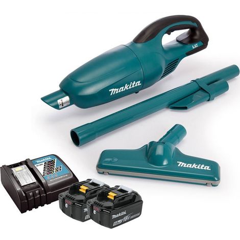 Makita DCL180Z 18V Cordless Vacuum Cleaner With 2 x 5.0Ah Batteries & Charger:18V