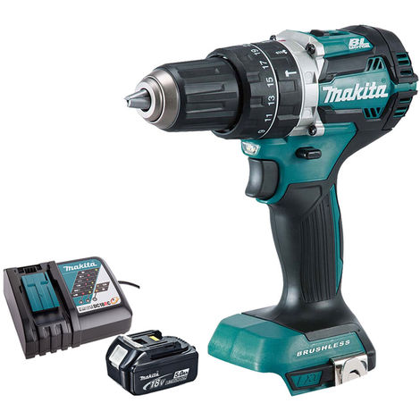 Makita DHP484Z 18V Brushless Combi Drill with 1 x 5.0Ah Battery & Charger:18V