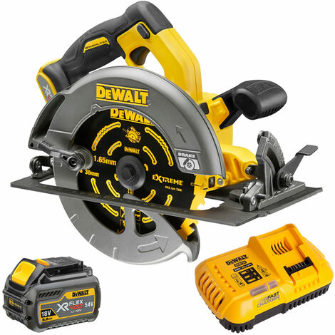 DeWalt DCS575N 54V Brushless 190mm Circular Saw with 1 x 6.0Ah Battery & Charger
