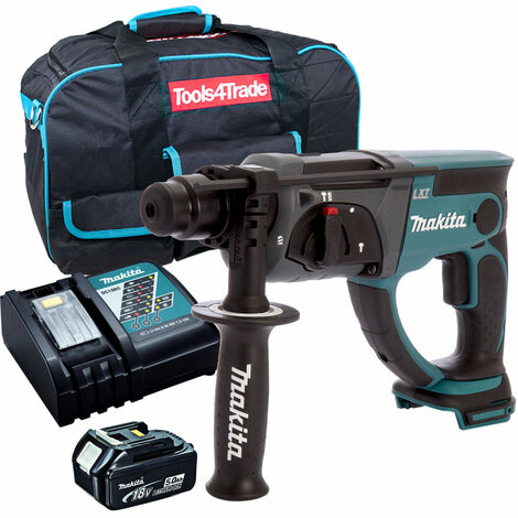 Makita DHR202Z 18V SDS+ Rotary Hammer Drill with 1 x 5.0Ah Battery Charger & Bag