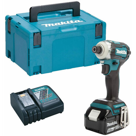 Makita DTD170Z 18V Brushless Impact Driver with 1 x 5.0Ah Battery Charger & Type 3 Case
