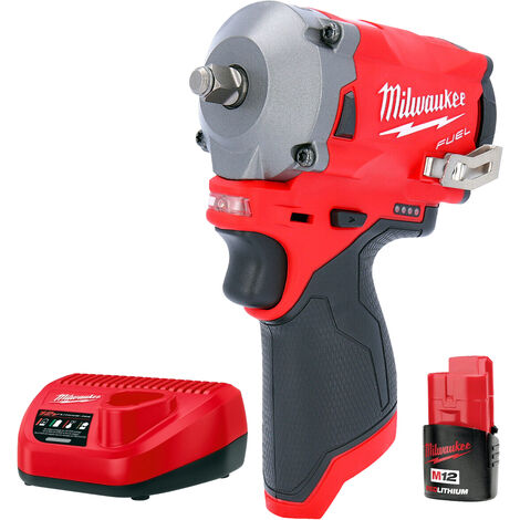 Milwaukee M12FIW38 0 12V 3 8 Fuel Brushless Impact Wrench with 1 x