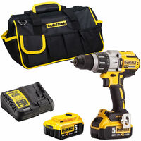 Dewalt DCD996N 18V Brushless Combi Hammer Drill with 2 x 5.0Ah Batteries & Charger in Case