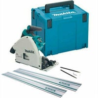 Makita DSP600ZJ 36V/18V Brushless Plunge Saw with 2 x Guide Rails & Connector