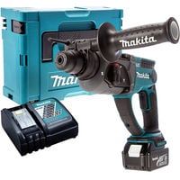 Makita DHR202Z 18V SDS+ Rotary Hammer Drill with 1 x 5.0Ah Battery Charger & Type 3 Case:18V