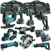 Makita 18V 9 Piece Power Tool Kit with 4 x 5.0Ah Batteries & Charger T4TKIT-313:18V