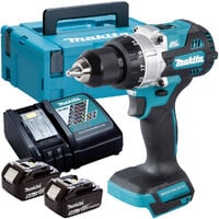 Makita DHP486RTJ 18V Brushless Combi Drill with 2 x 5.0Ah Batteries Charger & Case:18V