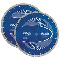 Mexco 300mm Concrete Professional Grade Diamond Blade Cutting Disc Pack of 2