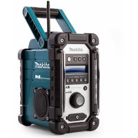 Makita DMR110 DAB/DAB+ 7.2v-18V Blue Radio with 1 x 5.0Ah Battery Charger & Tool Bag