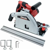 Excel 165mm Plunge Saw Kit 1200W/240V with 2 x 700mm Guide Rail