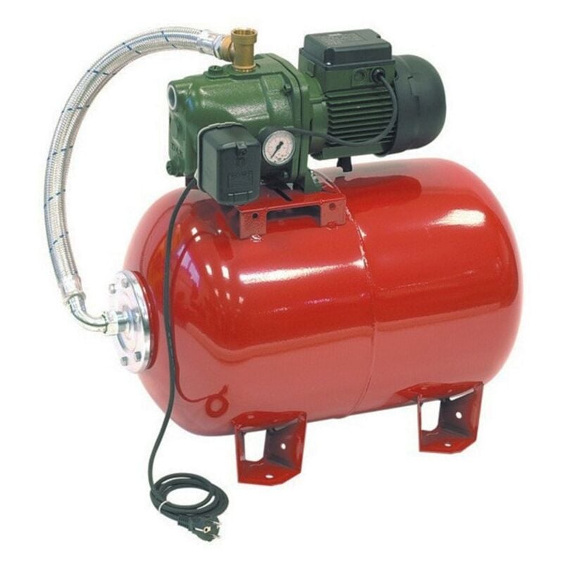Surpresseur 80L DAB AQUAJETRED10280M - Réservoir horizontal à vessie avec pompe a eau 0,75 kW jusqu'à 3,6 m3/h monophasé 220V