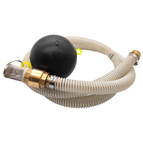 Kit d'aspiration flottante 2m – Tuyau PVC 1' 26/34 M – Clapet anti-retour laiton – Flotteur pour aspiration efficace – Pompe&Moteur