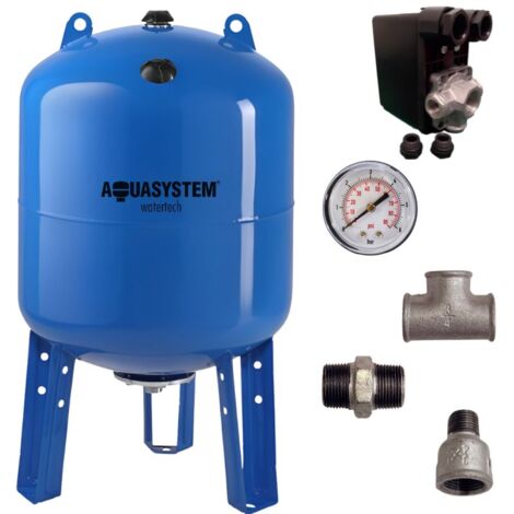 Réservoir à vessie vertical 300L – Pression 10 bars – Installation simplifiée – Manomètre intégré pour contrôle précis – LBP (1/5)