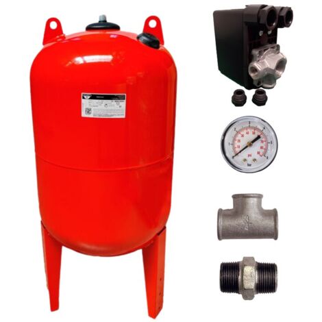 Kit réservoir vessie ZILMET vertical 100L - 1" (1/5)