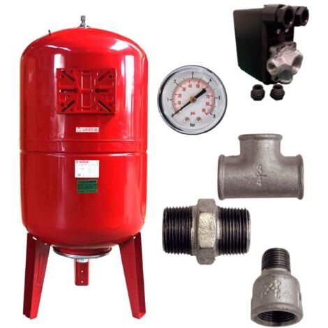 Réservoir à vessie vertical 300L – Pression maximale 10 bars – Manomètre intégré pour gestion précise de l'eau – Installation simplifiée – LBP