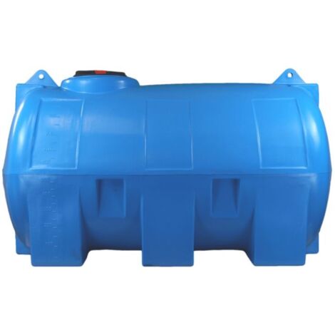 Cuve récupération eau de pluie 1000L - Réservoir aérien horizontal bleu - Polyéthylène - ELBI CHO (1/5)